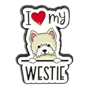 NEW! I Love My Westie West Highland Terrier Dog Enamel Pin Brooch